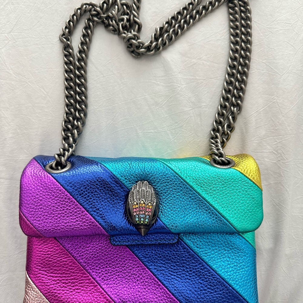 Kurt Geiger Multicolor Chevron Crossbody Bag